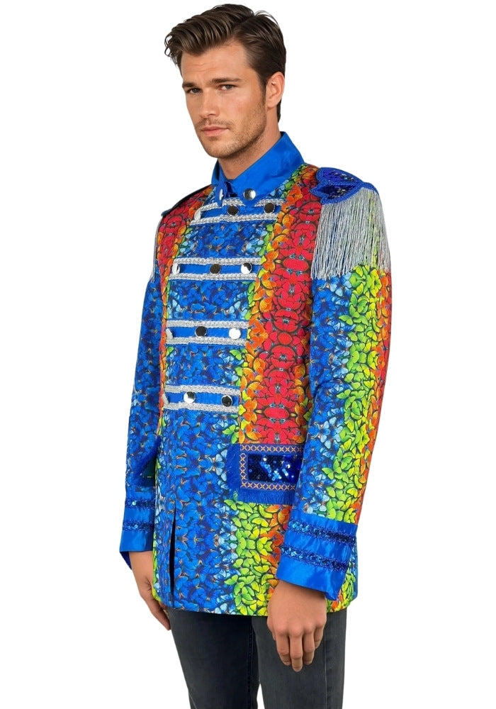 Carnavalsjas Heren Butterfly Blauw - Festivales
