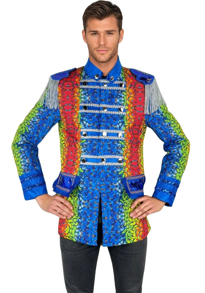 Carnavalsjas Heren Butterfly Blauw - Festivales