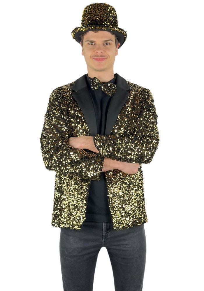 Carnavalsjas Herencolbert Pailletten Goud - Bundel Basic - Festivales