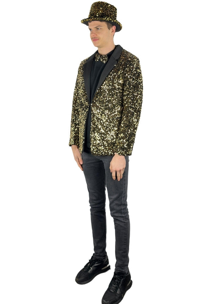 Carnavalsjas Herencolbert Pailletten Goud - Bundel Basic - Festivales