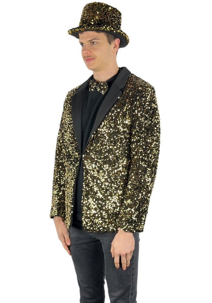 Carnavalsjas Herencolbert Pailletten Goud - Bundel Basic - Festivales