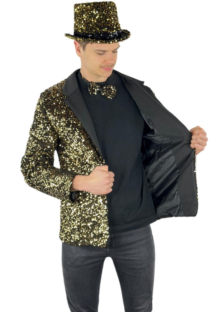 Carnavalsjas Herencolbert Pailletten Goud - Bundel Basic - Festivales