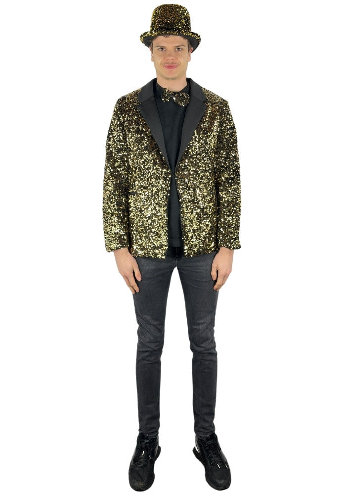 Carnavalsjas Herencolbert Pailletten Goud - Bundel Basic - Festivales
