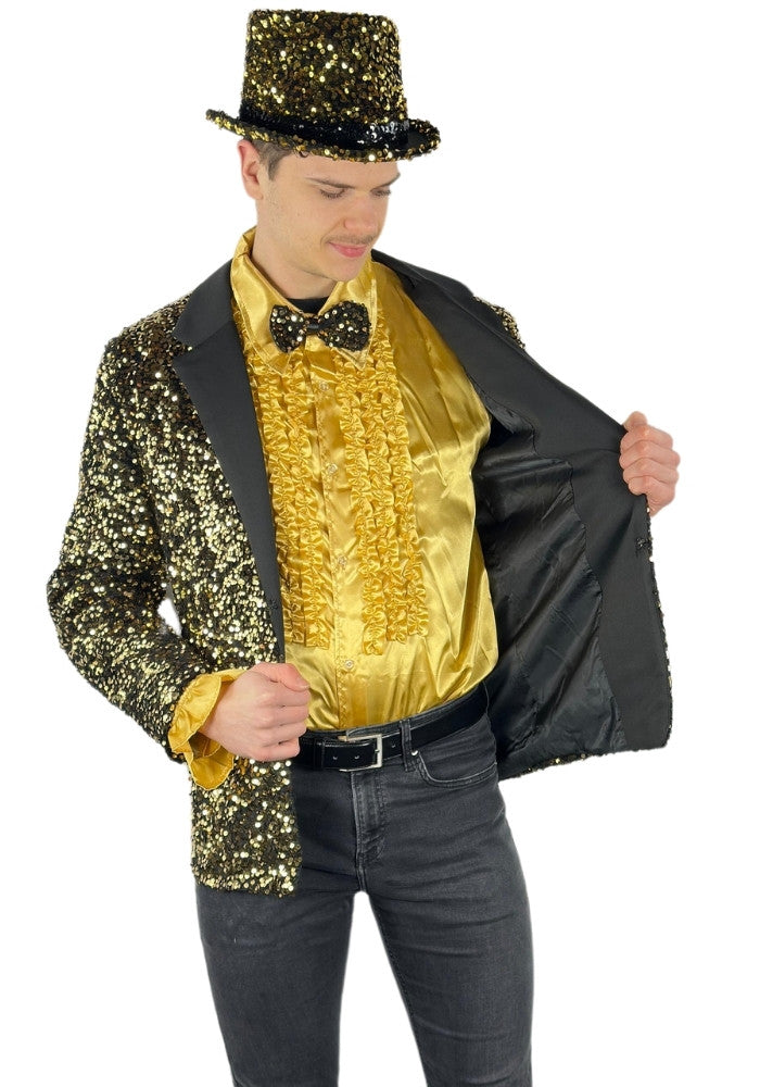 Carnavalsjas Herencolbert Pailletten Goud - Bundel Luxe - Festivales