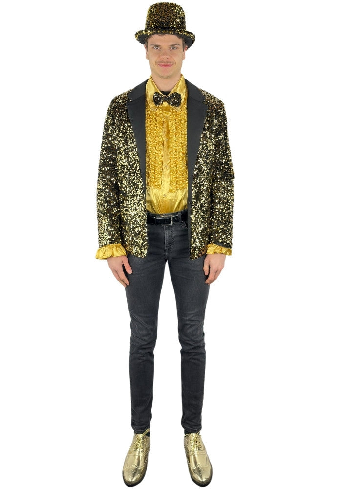 Carnavalsjas Herencolbert Pailletten Goud - Bundel Luxe - Festivales