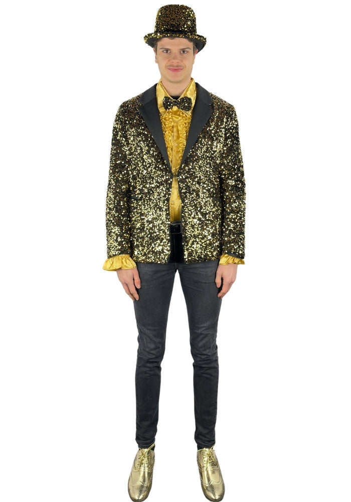 Carnavalsjas Herencolbert Pailletten Goud - Bundel Luxe - Festivales