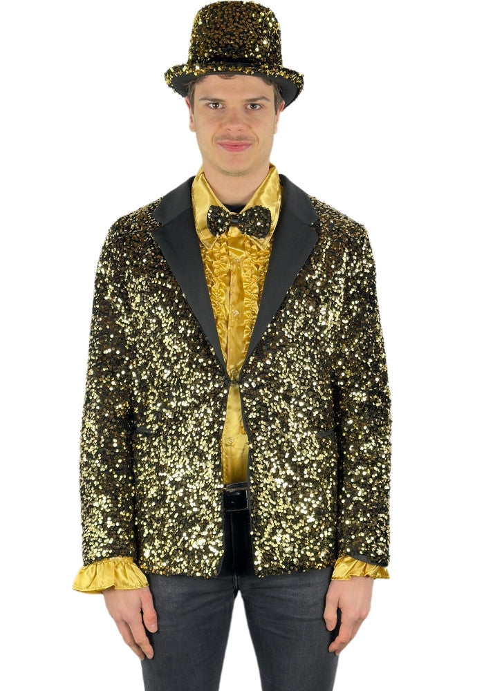 Carnavalsjas Herencolbert Pailletten Goud - Bundel Luxe - Festivales