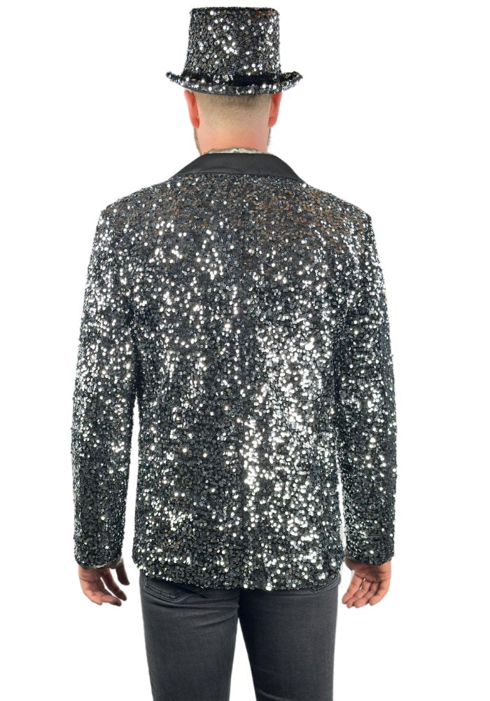 Carnavalsjas Herencolbert Pailletten Zilver - Bundel Luxe - Festivales