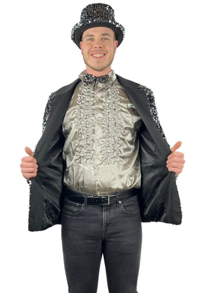 Carnavalsjas Herencolbert Pailletten Zilver - Bundel Luxe - Festivales