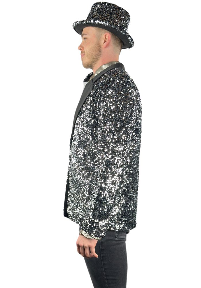 Carnavalsjas Herencolbert Pailletten Zilver - Bundel Luxe - Festivales