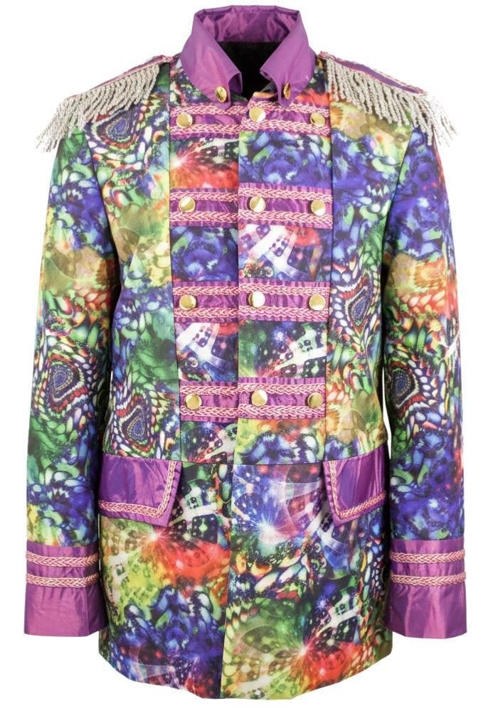 Heren Carnavalsjas Purple Holographic Diamonds 48 - Festivales