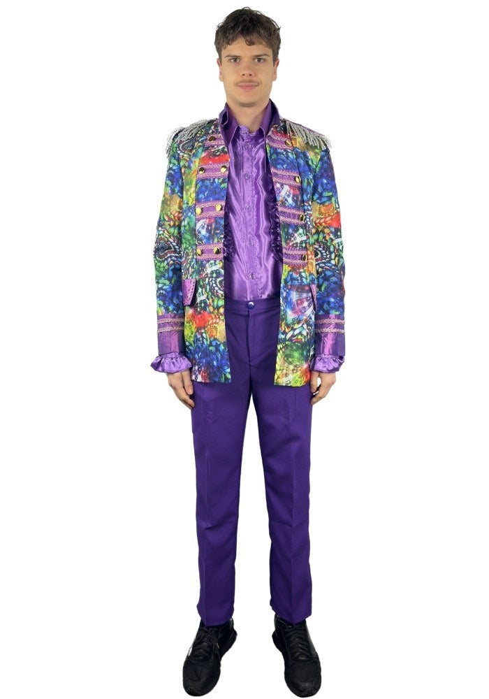 Heren Carnavalsjas Purple Holographic Diamonds - Bundel Basic - Festivales