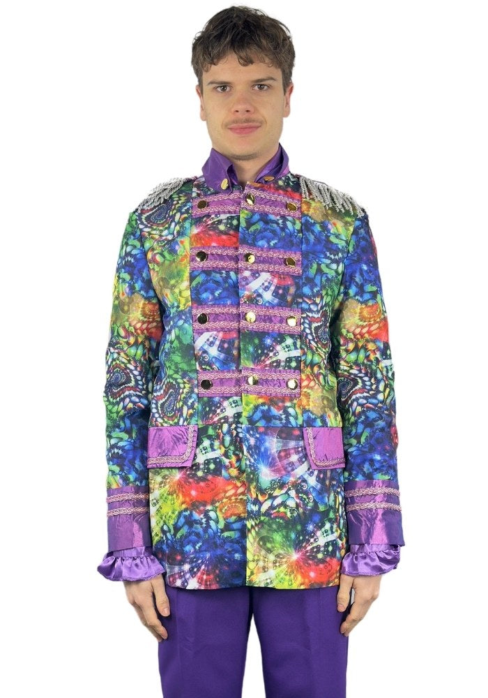 Heren Carnavalsjas Purple Holographic Diamonds - Bundel Basic - Festivales