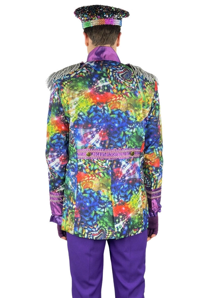 Heren Carnavalsjas Purple Holographic Diamonds - Bundel Luxe - Festivales