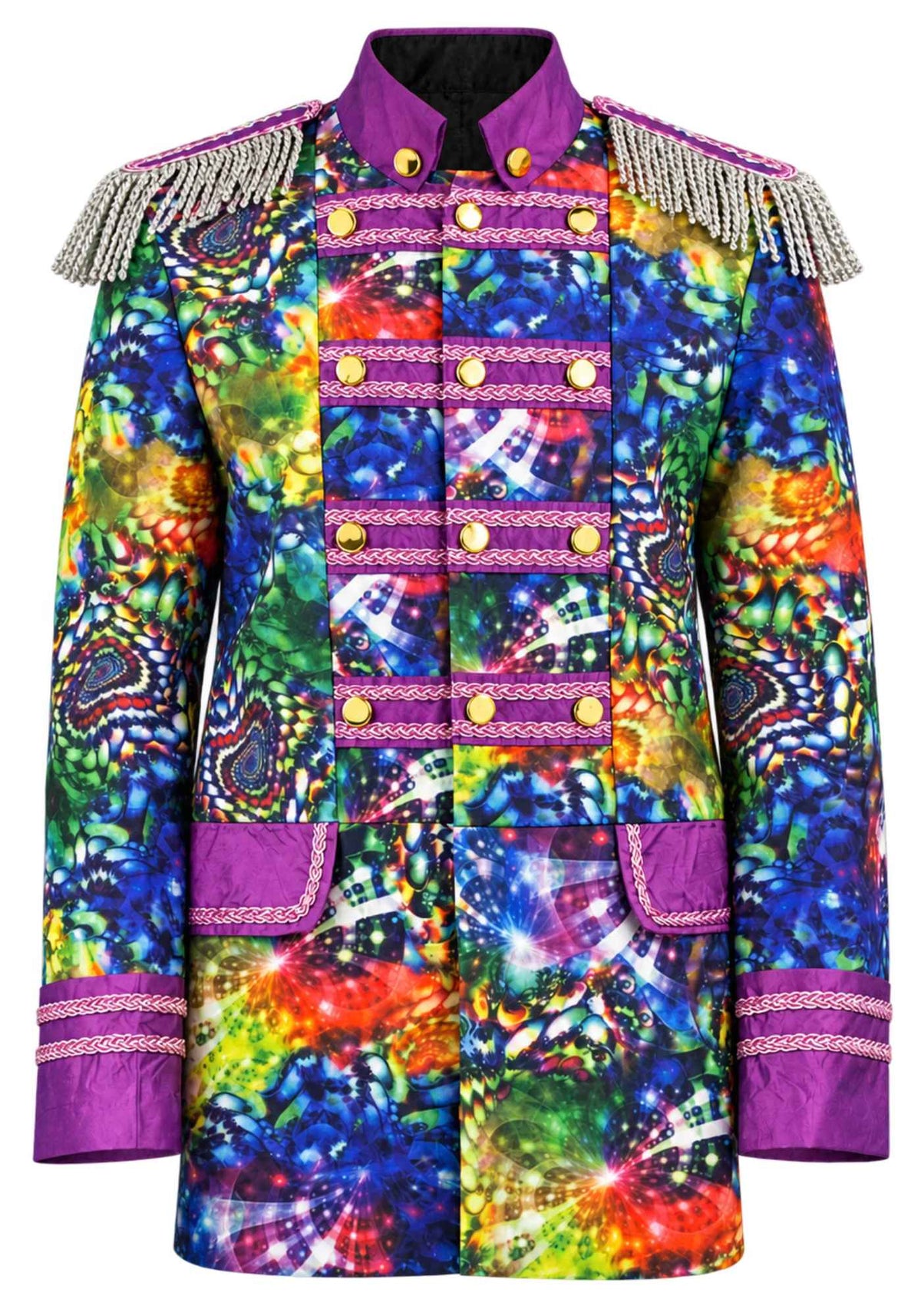 Heren Carnavalsjas Purple Holographic Diamonds - Festivales