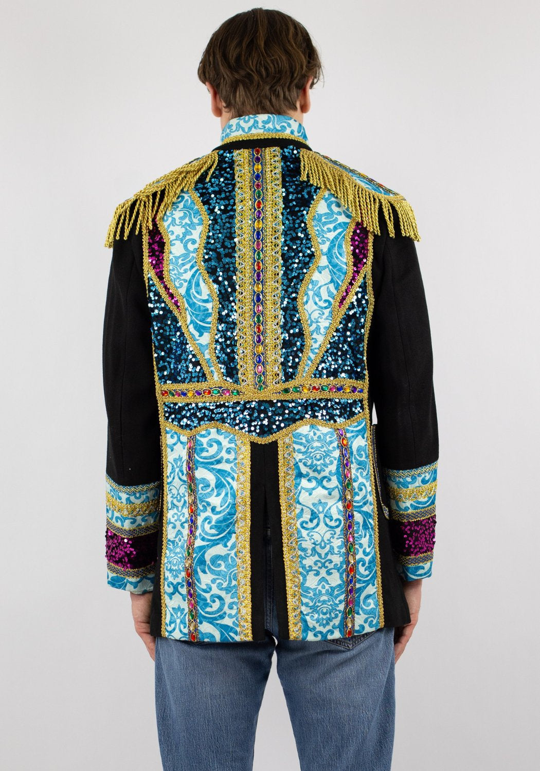 Carnavalsjas Heren Luxe Blue Flow - Festivales