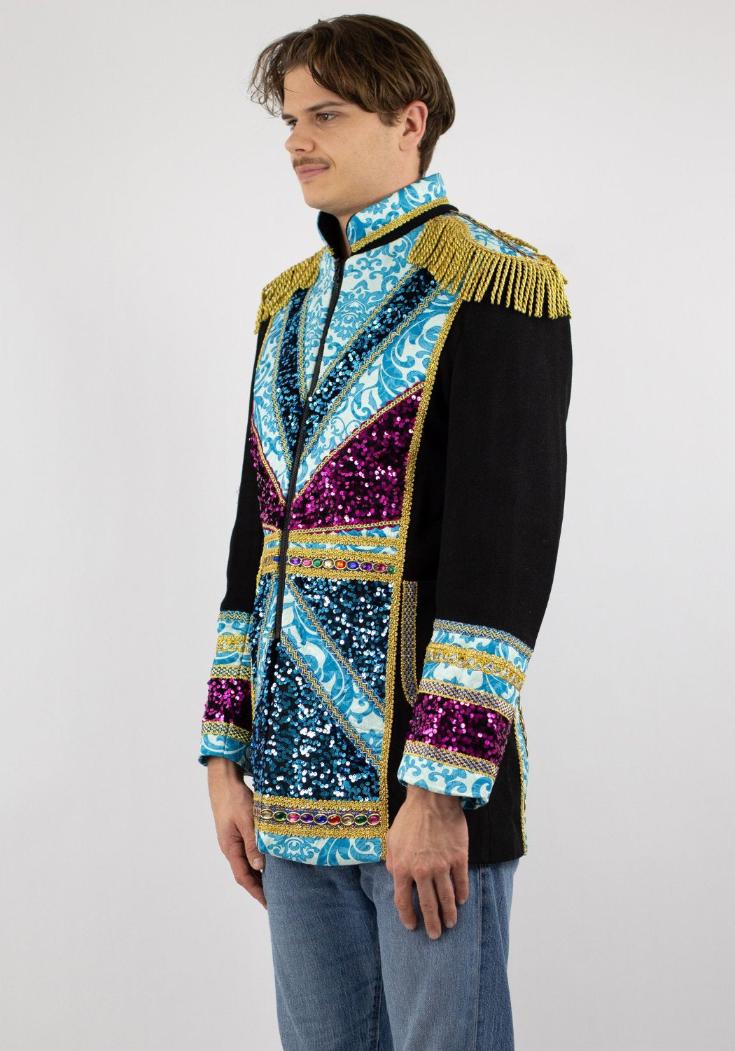 Carnavalsjas Heren Luxe Blue Flow - Festivales