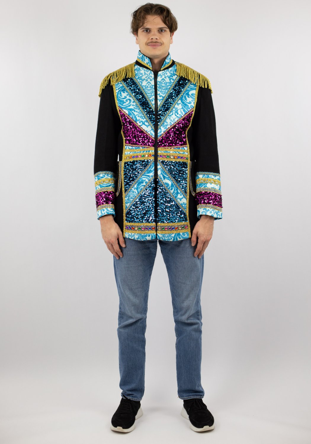 Carnavalsjas Heren Luxe Blue Flow - Festivales