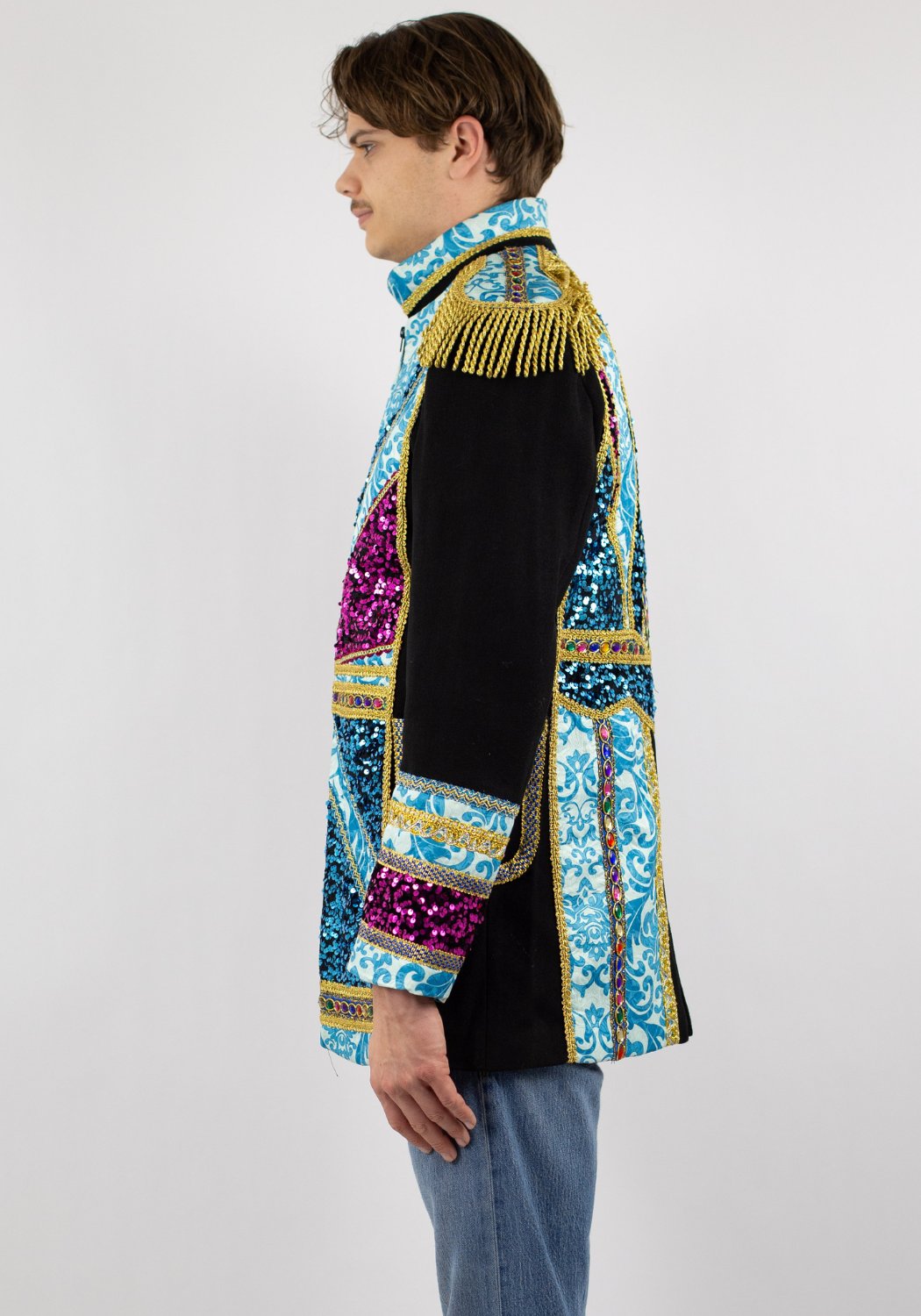 Carnavalsjas Heren Luxe Blue Flow - Festivales