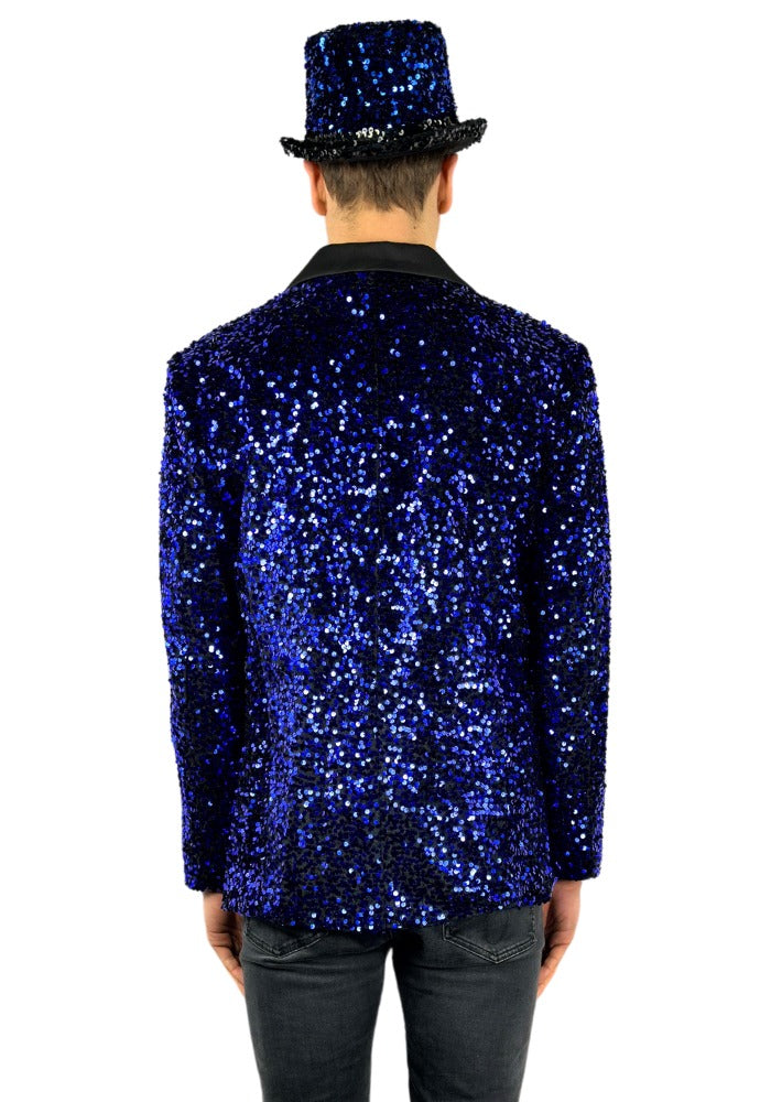 Carnavalsjas Herencolbert Pailletten Blauw - Bundel Basic - Festivales