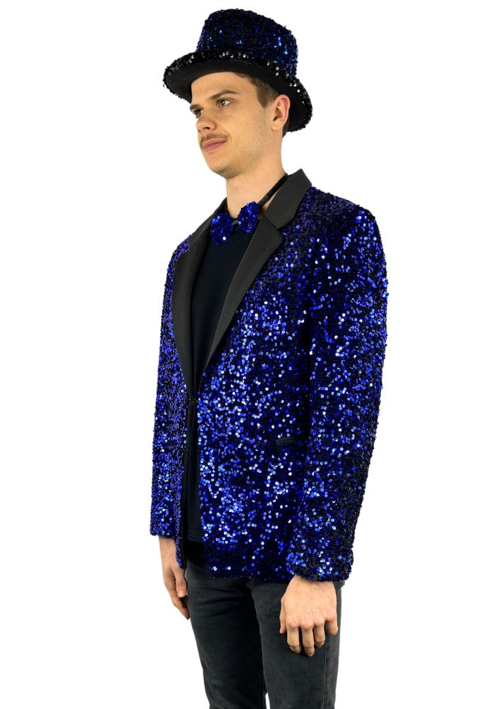 Carnavalsjas Herencolbert Pailletten Blauw - Bundel Basic - Festivales