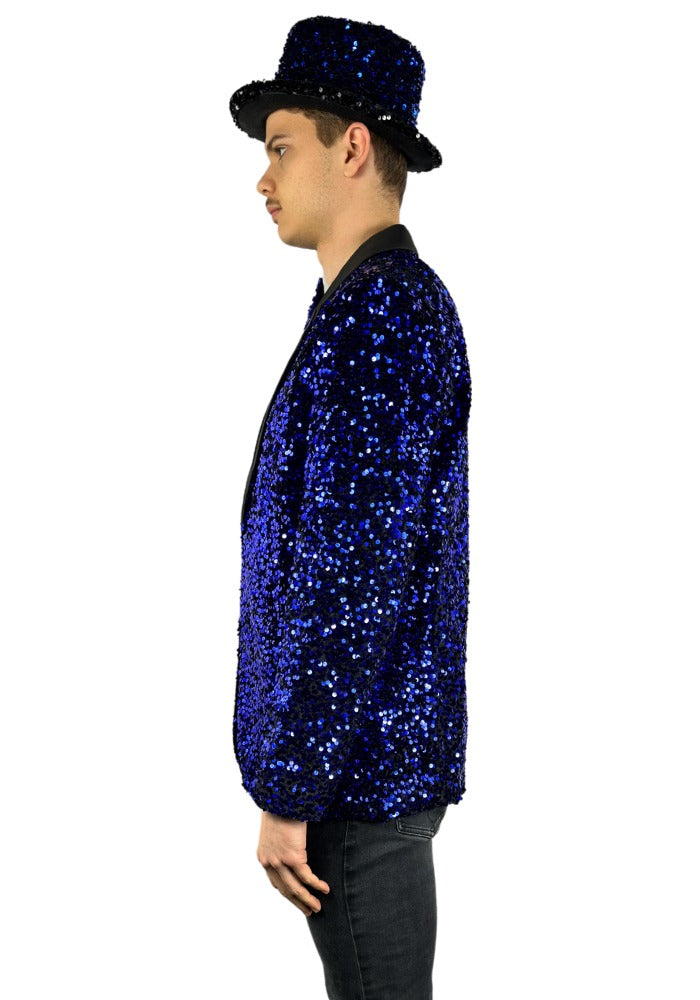 Carnavalsjas Herencolbert Pailletten Blauw - Bundel Basic - Festivales