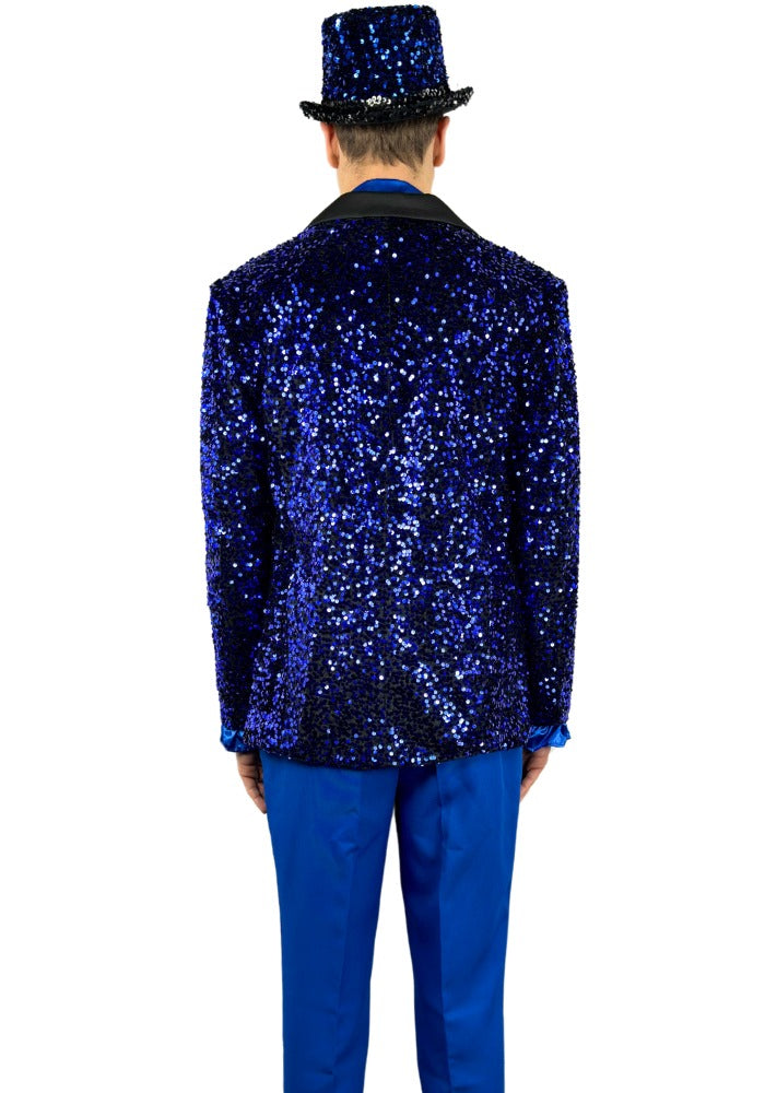 Carnavalsjas Herencolbert Pailletten Blauw - Bundel Luxe - Festivales