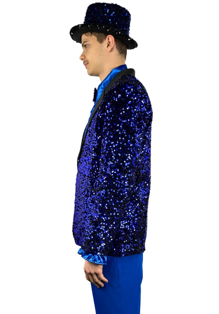 Carnavalsjas Herencolbert Pailletten Blauw - Bundel Luxe - Festivales