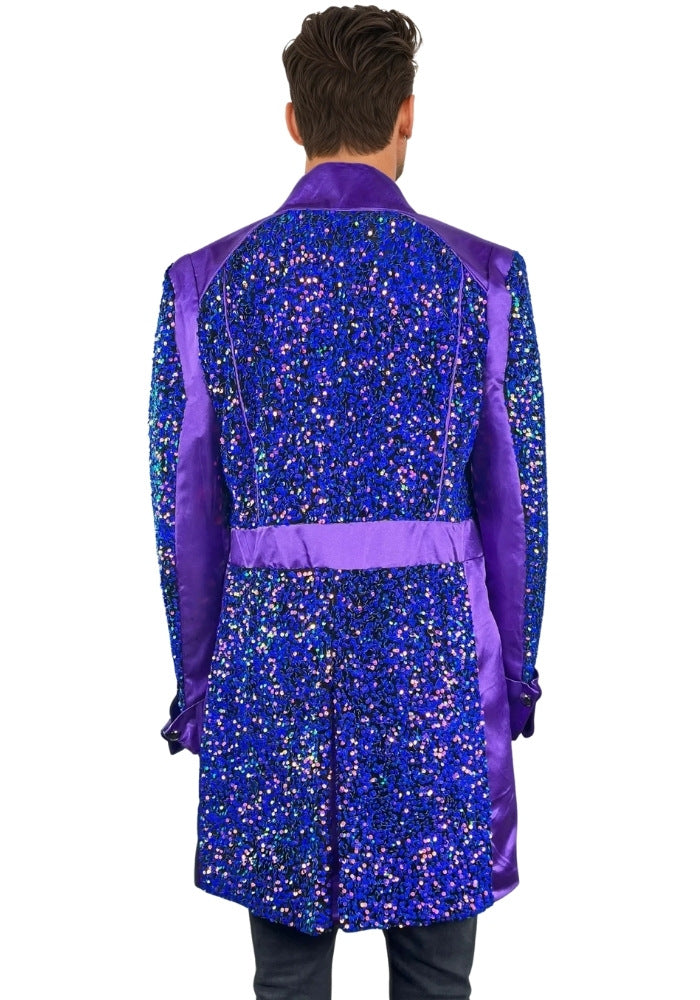 Carnavalsjas Sequin Purple Heren - Festivales