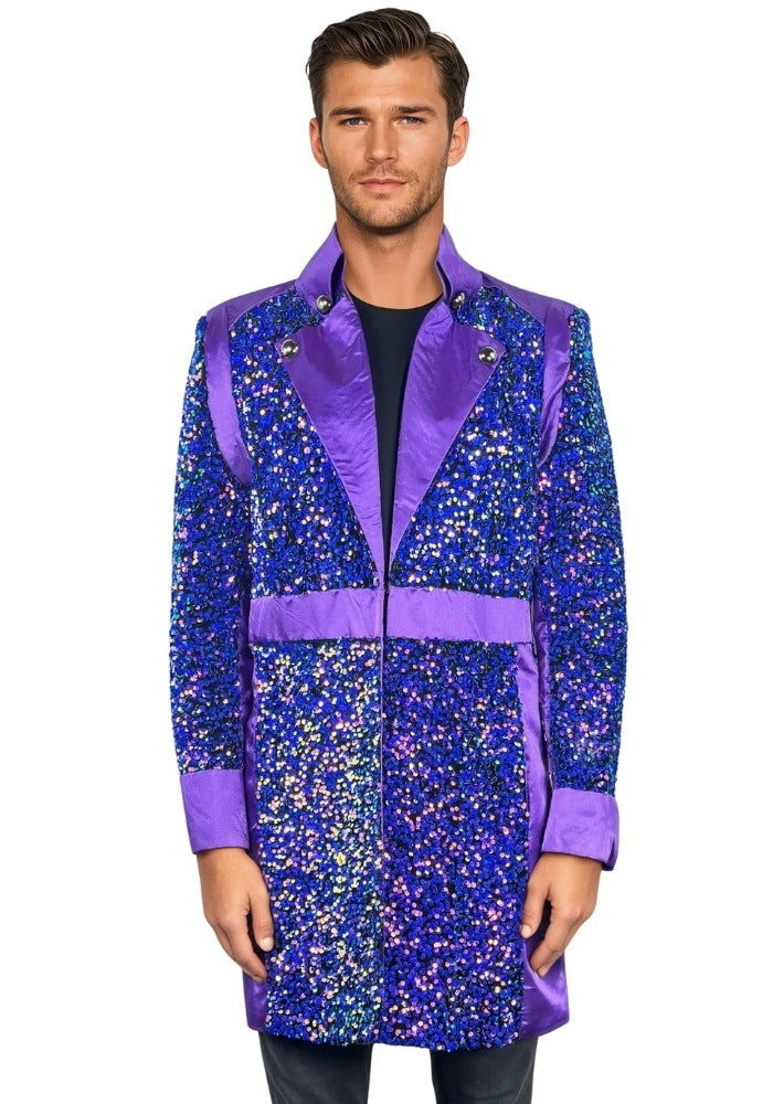 Carnavalsjas Sequin Purple Heren - Festivales