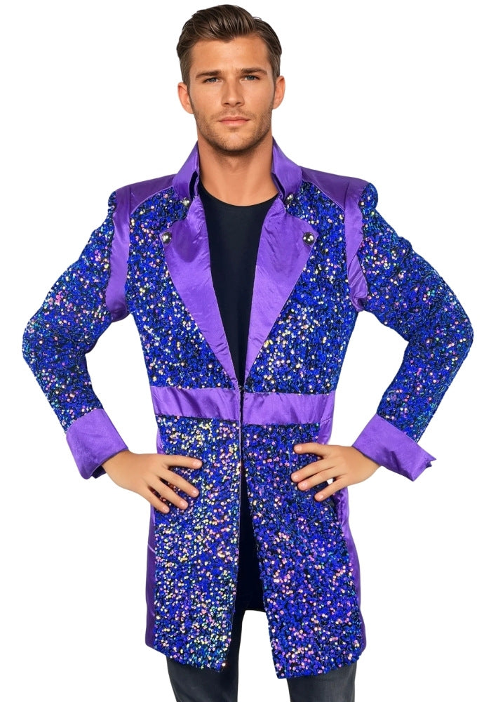 Carnavalsjas Sequin Purple Heren - Festivales