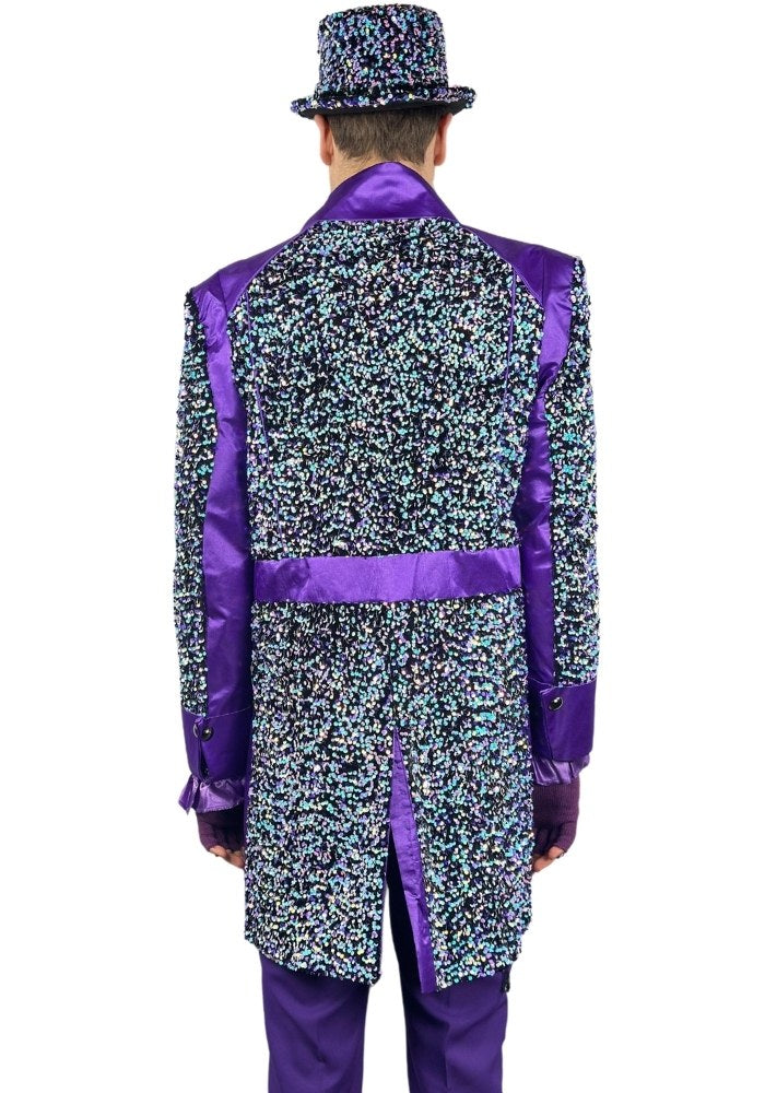 Carnavalsjas Sequin White Purple Heren - Bundel Luxe - Festivales
