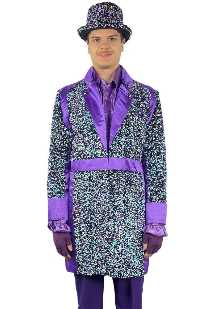 Carnavalsjas Sequin White Purple Heren - Bundel Luxe - Festivales