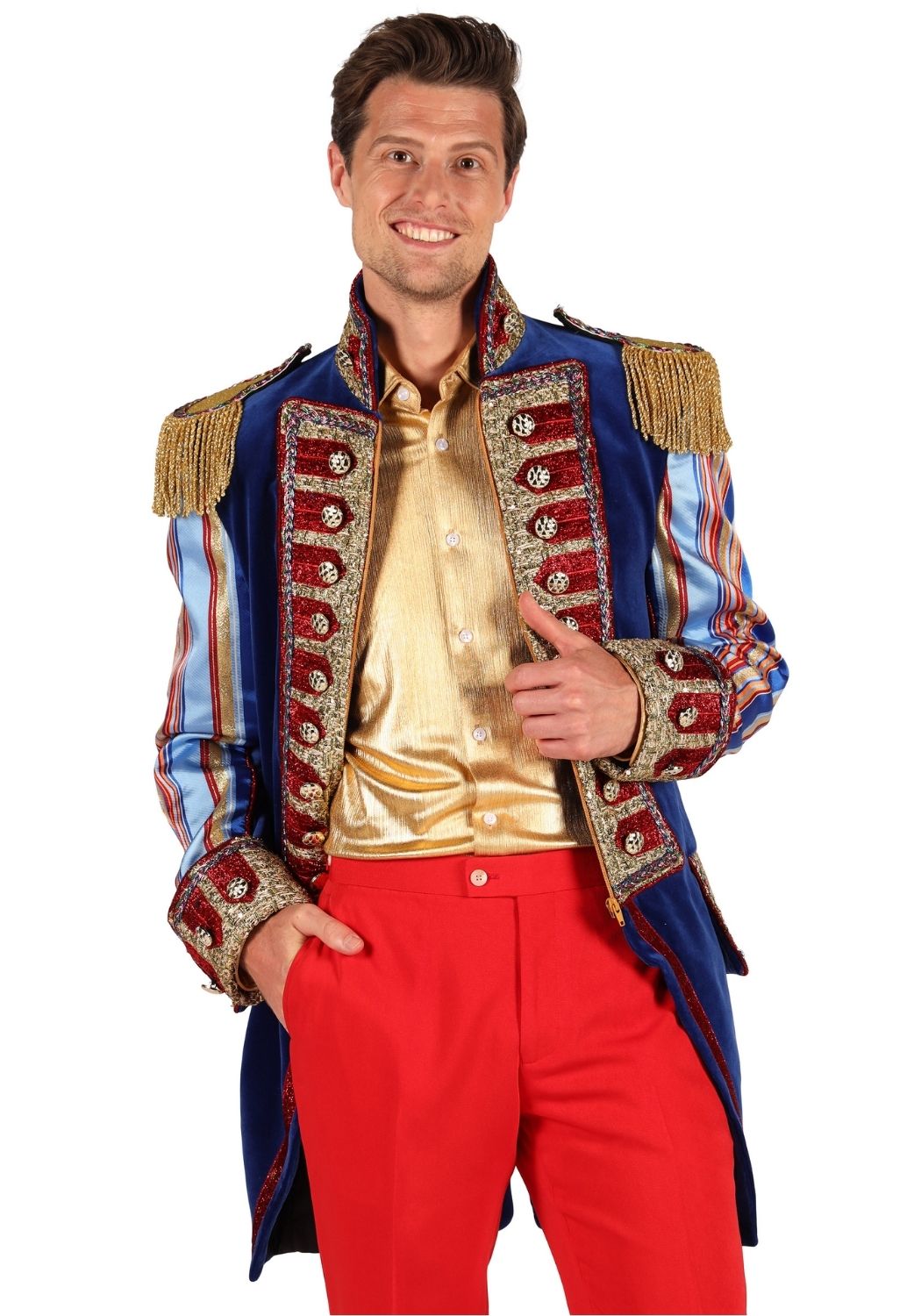 Carnavalsjas Heren Velvet Sensation Blauw - Festivales