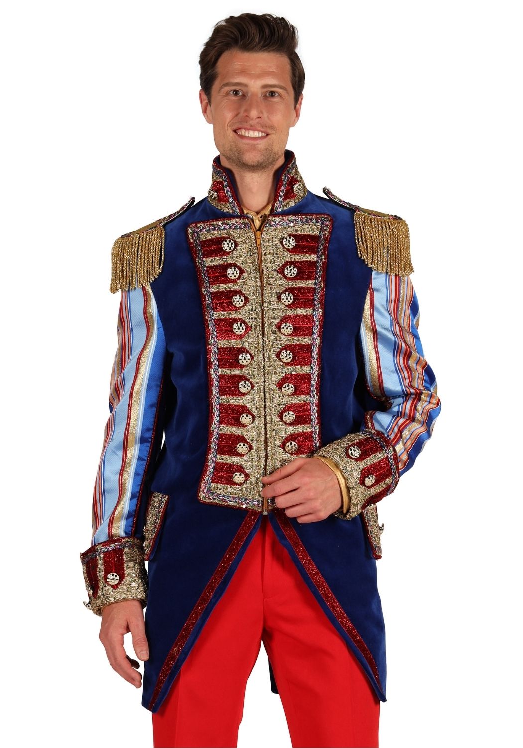 Carnavalsjas Heren Velvet Sensation Blauw - Festivales