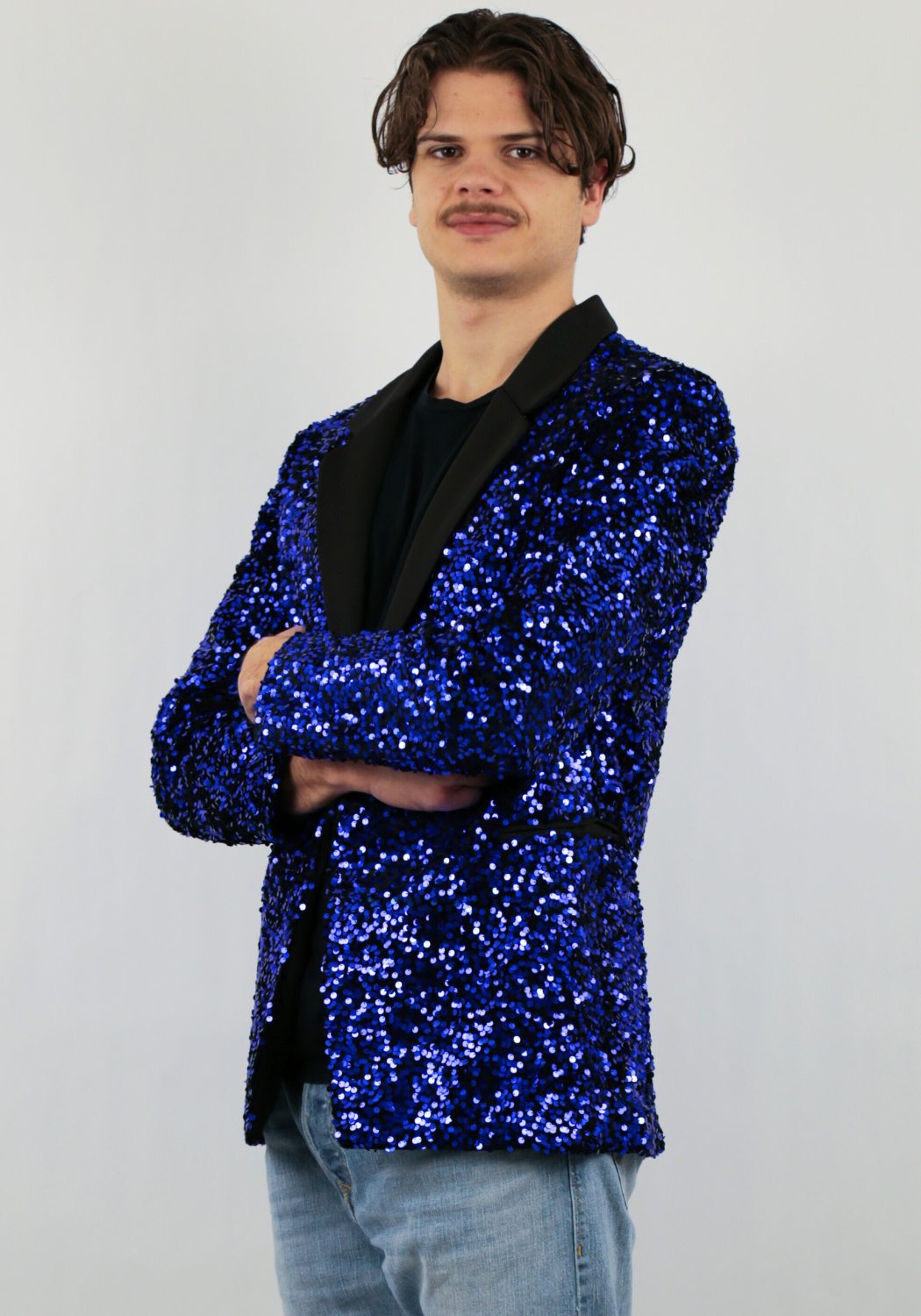 Carnavalsjas Herencolbert Pailletten Blauw - Festivales