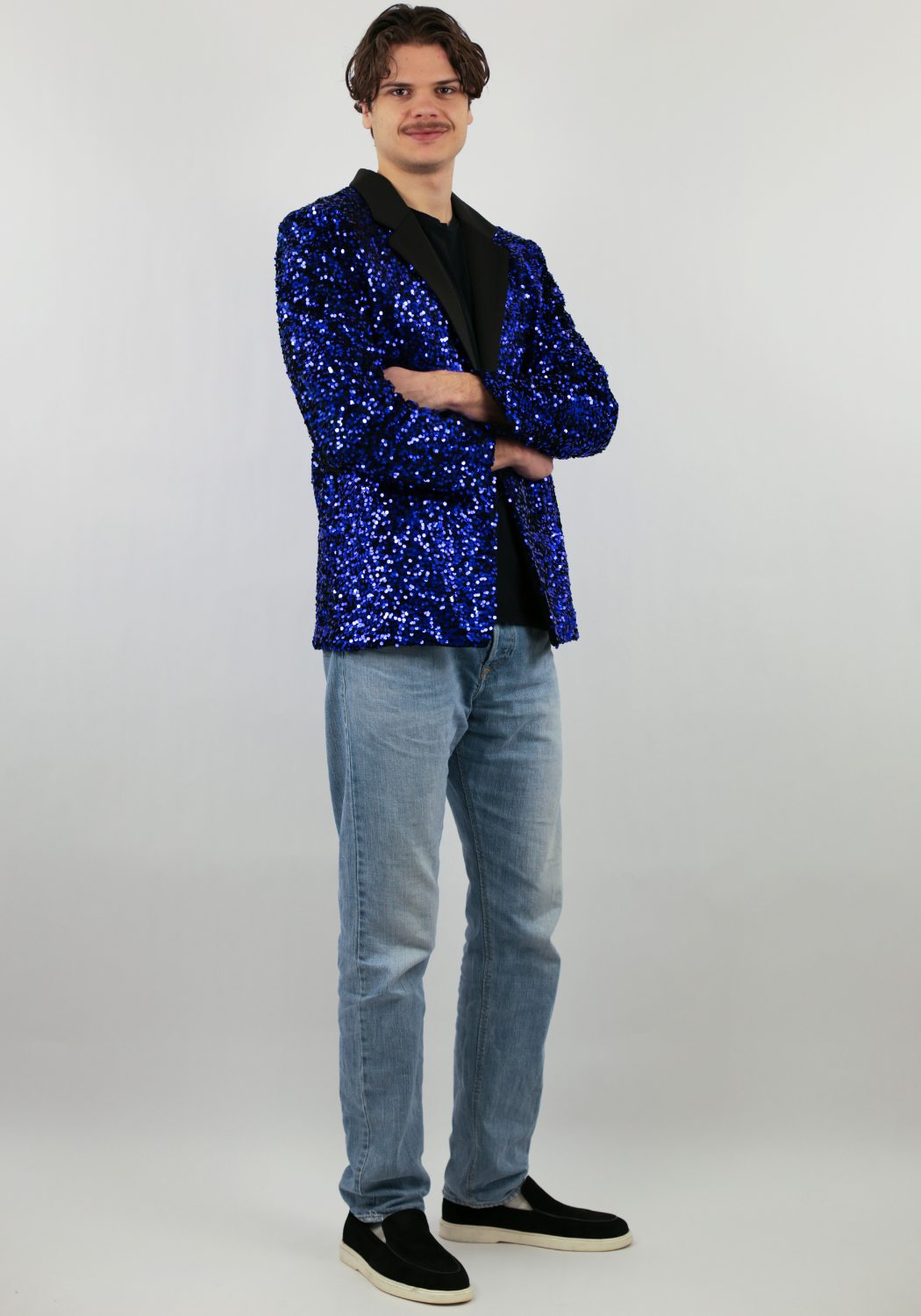 Carnavalsjas Herencolbert Pailletten Blauw - Festivales