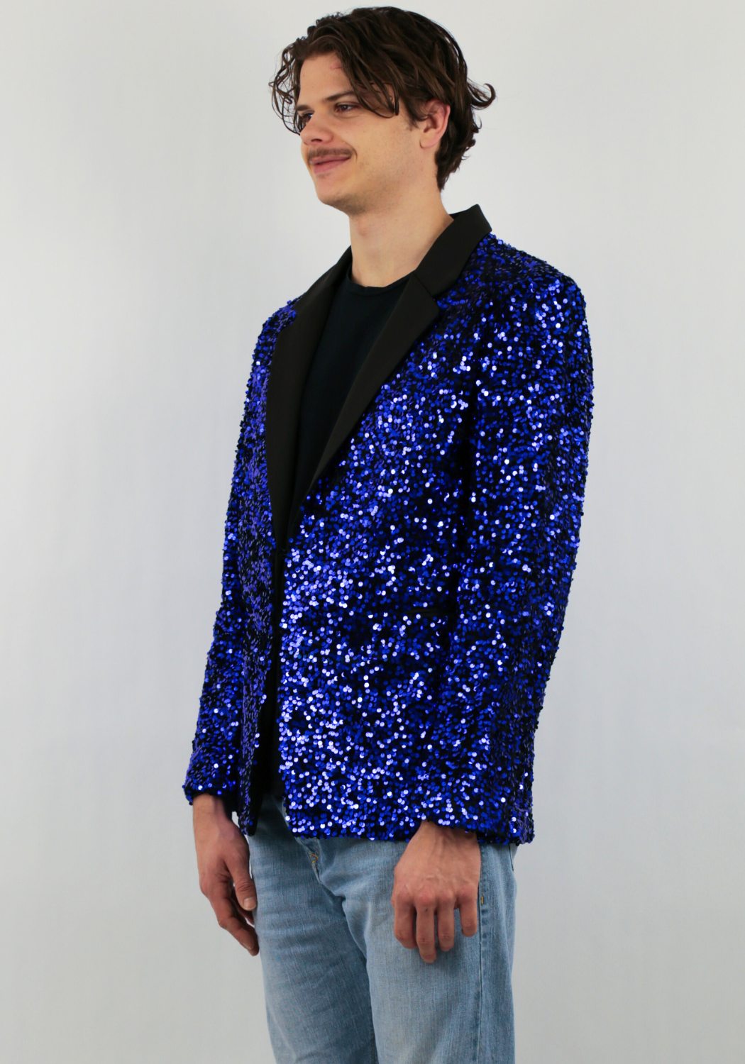 Carnavalsjas Herencolbert Pailletten Blauw - Festivales