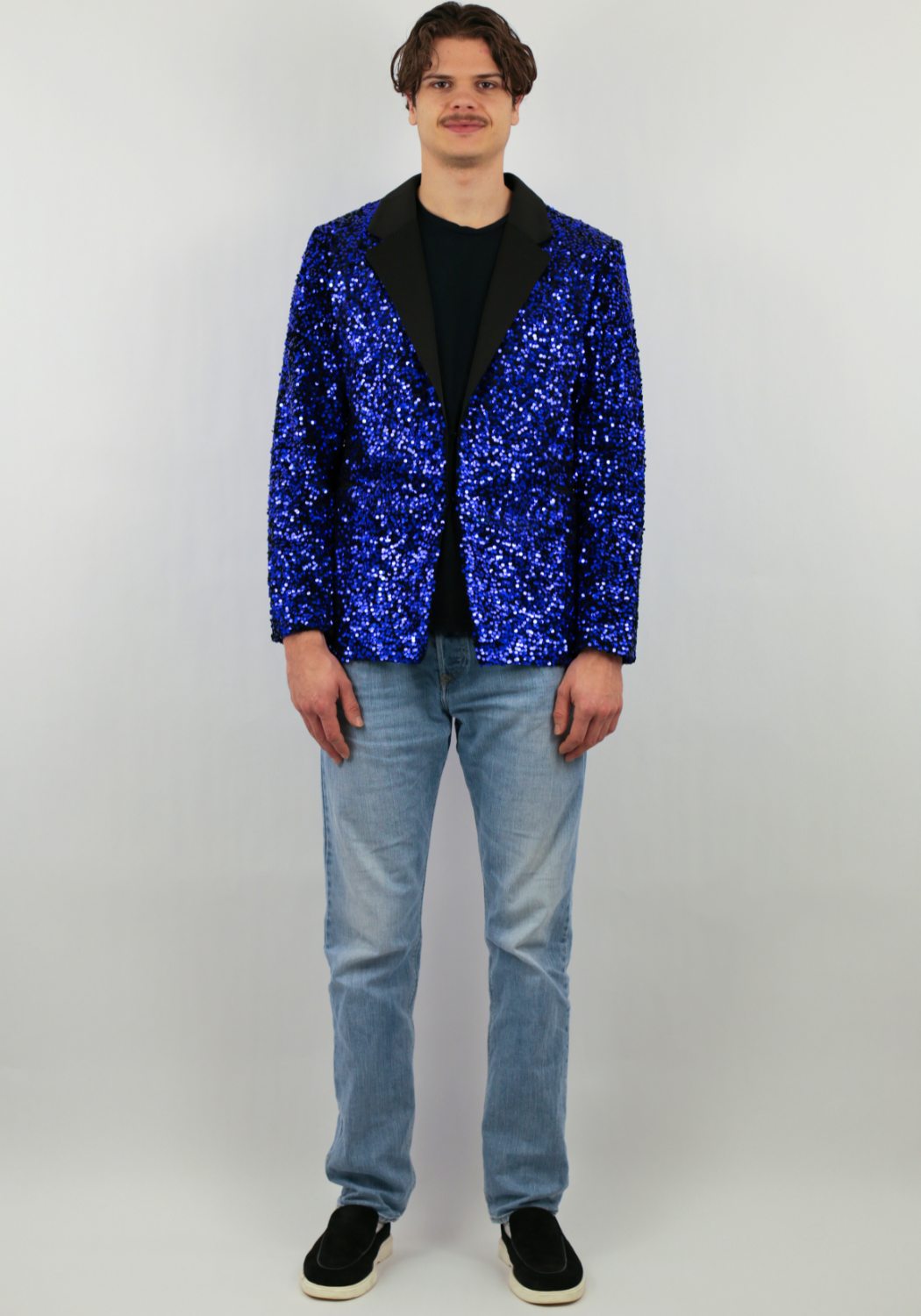 Carnavalsjas Herencolbert Pailletten Blauw - Festivales