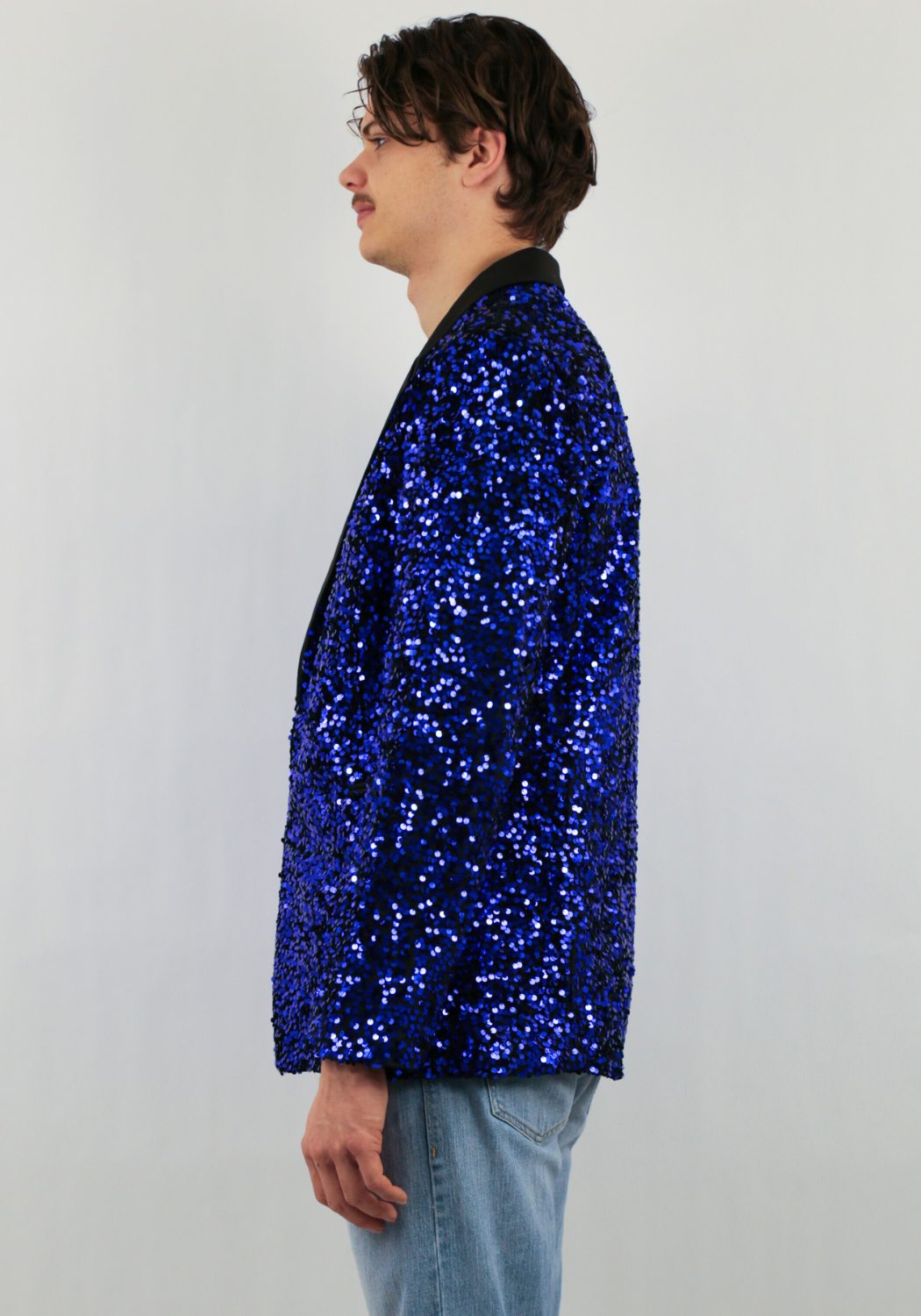 Carnavalsjas Herencolbert Pailletten Blauw - Festivales