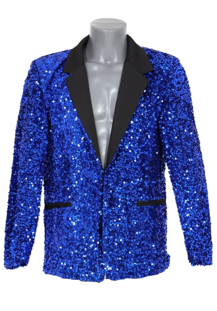 Carnavalsjas Herencolbert Pailletten Blauw 48 - Festivales