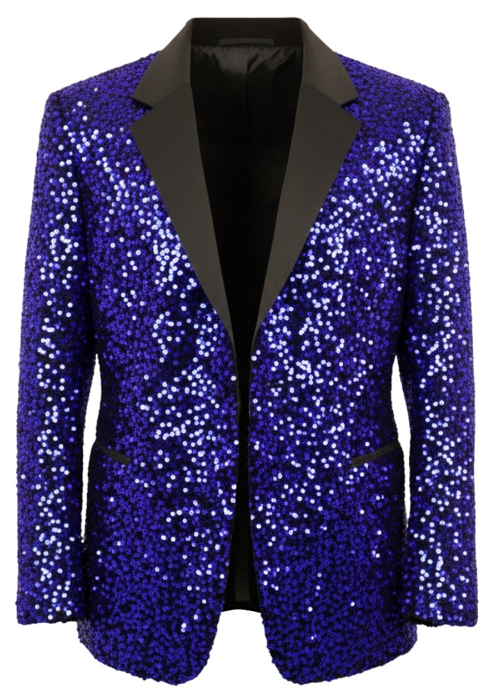 Carnavalsjas Herencolbert Pailletten Blauw 48 - Festivales