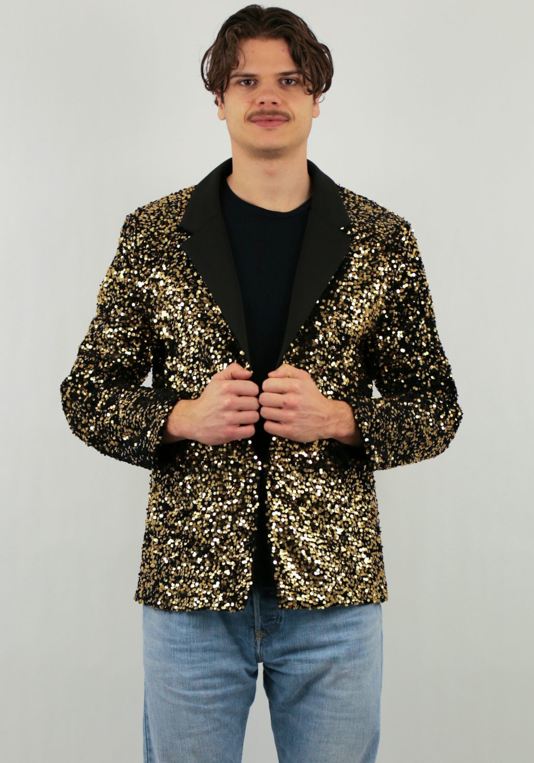 Carnavalsjas Herencolbert Pailletten Goud - Festivales