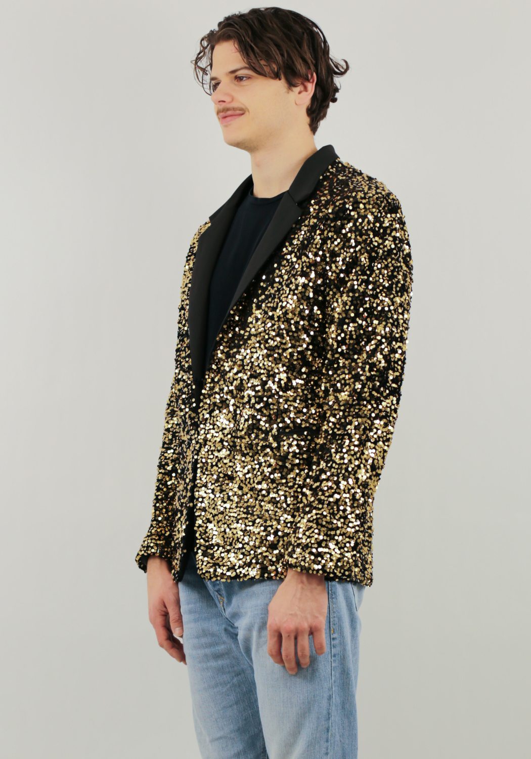 Carnavalsjas Herencolbert Pailletten Goud - Festivales