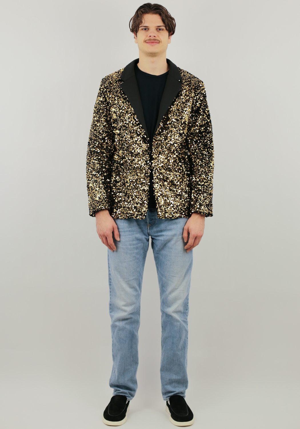 Carnavalsjas Herencolbert Pailletten Goud - Festivales