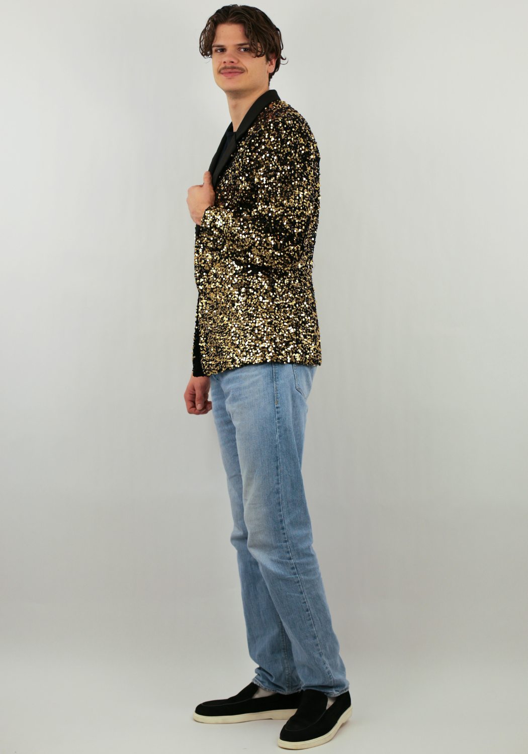 Carnavalsjas Herencolbert Pailletten Goud - Festivales