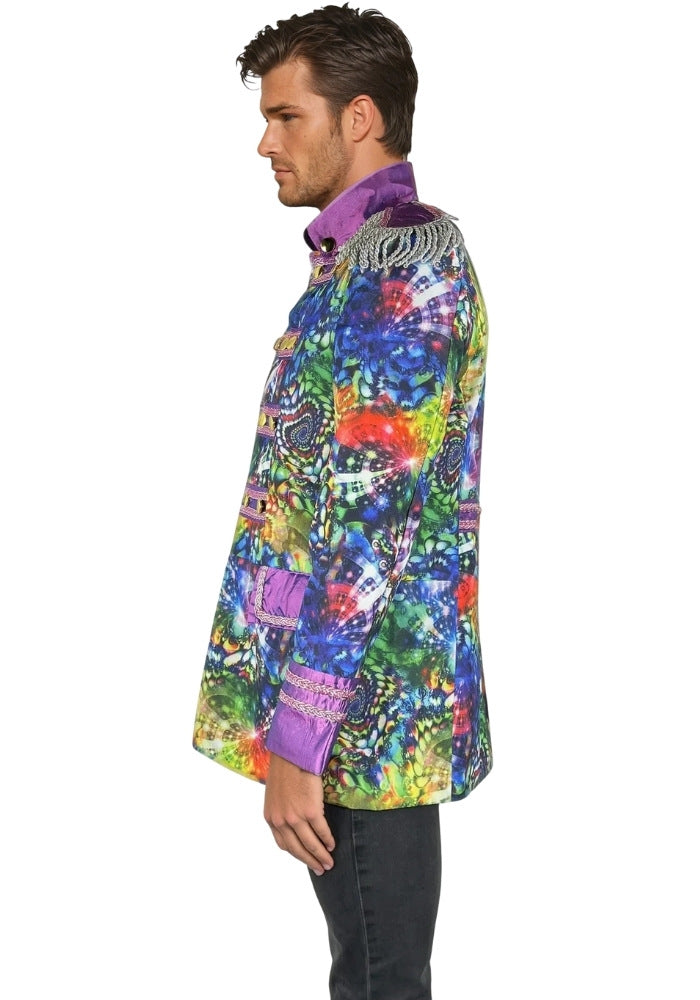 Heren Carnavalsjas Purple Holographic Diamonds - Festivales