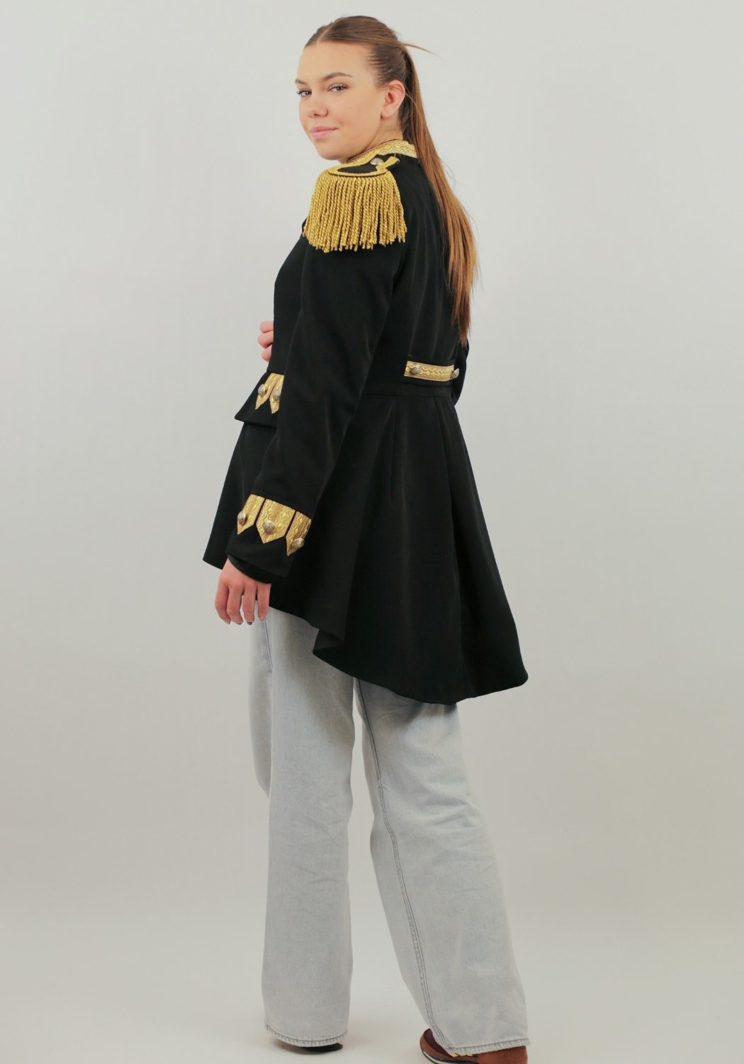 Carnavalsjas Dames Zwart Deluxe - Festivales