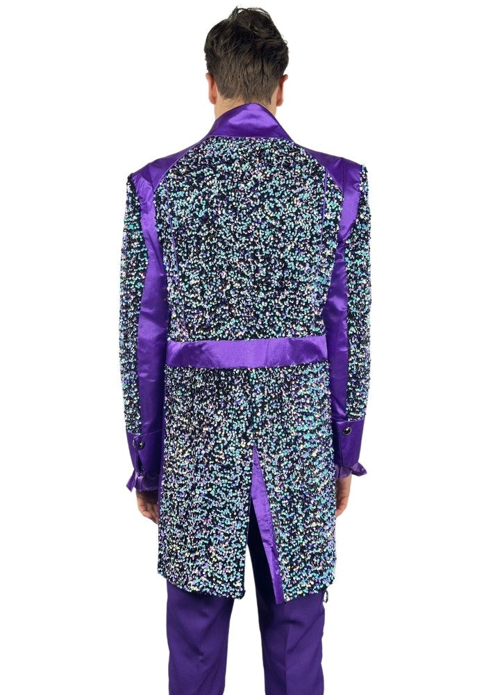 Carnavalsjas Sequin White Purple Heren - Bundel Basic - Festivales