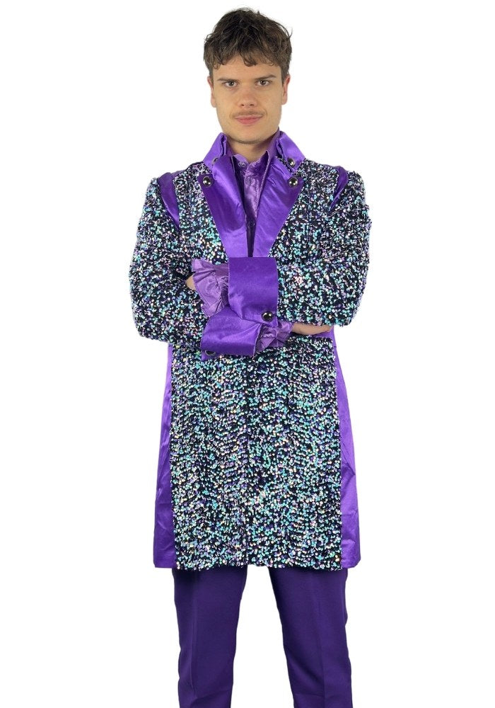 Carnavalsjas Sequin White Purple Heren - Bundel Basic - Festivales